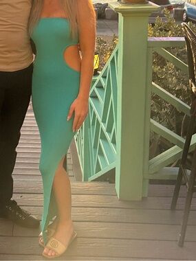 Meshki Aqua Maxi Dress